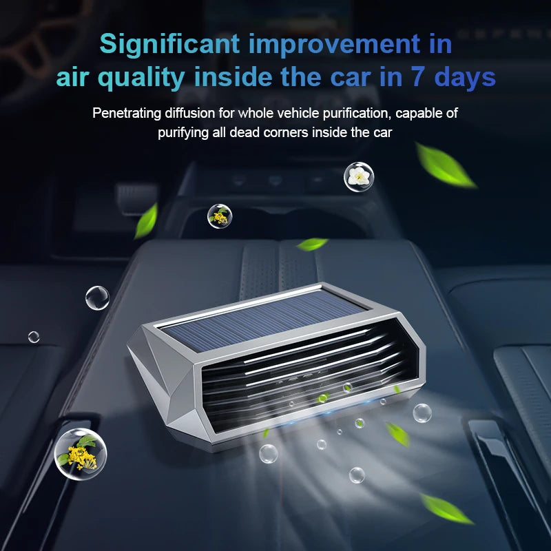 1Pc, Solar Purifier, Automatic Operation, Air Purifier with Vibration Sensor, Can Significantly Improve the Air inside the Car I