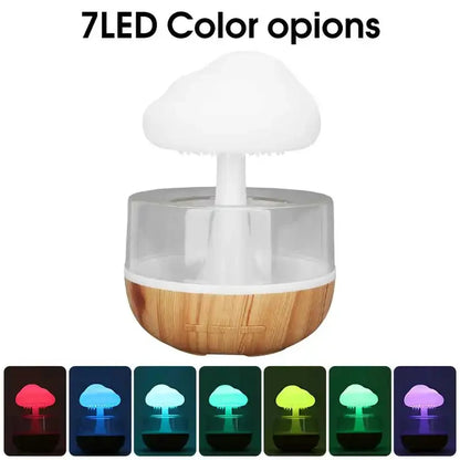 2026 New Upgrade Rain Cloud Humidifier Rain Colorful Mushroom Cloud Raindrop Atmosphere Lamp Night Light Essential Oil Small Aro